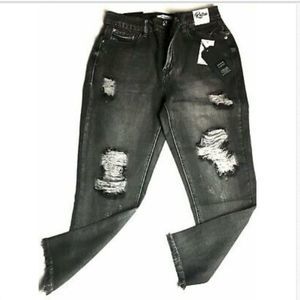 Kensie Grey Jeans Women size 2/26 Retro High Rise